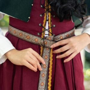Cinturón medieval ajustable unisex | Marrón, negro, rojo o verde | LARP