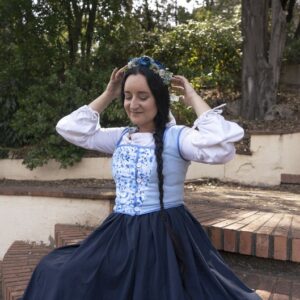 Corpiño medieval de lino “Nina” | Corsé medieval LARP