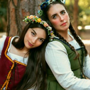 Conjunto vestido medieval lino “Agatha” | LARP y fantasía