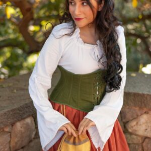 Bolsa medieval de lino “June” | Monedero medieval LARP