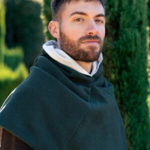 Capa medieval de lana con capucha | LARP y recreación