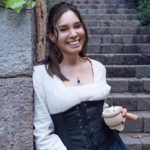 Corsé underbust medieval de lino 100 % | Ajustable y flexible